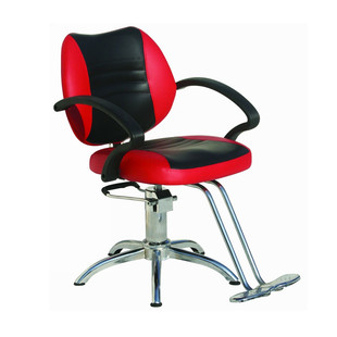 冲砖特价 厂家直销红色女士理发剪发美发椅子 可旋转升降HF-834