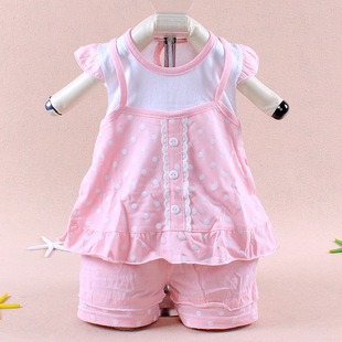 宝宝短袖套装婴儿两件套儿童服装女童装夏季宝宝衣服夏装0-1岁