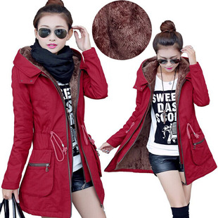2015冬季新款棉衣女韩版显瘦加厚棉服外套中长款加绒棉袄保暖大衣