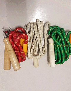 创意学生环保木质棉麻跳绳 儿童小学生娱乐跳绳 专业运动健身减肥