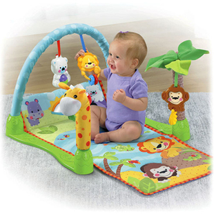 促销 费雪同款3周岁以下可爱动物健身器婴儿玩具早教带音乐毛绒