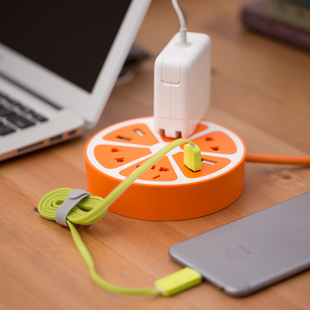 USB充电器创意插线板多功能智能柠檬插座插线排多口usb插座可爱型