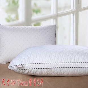 新品包邮加厚长发型单人成人枕头 舒适白色加大枕头枕芯