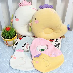 包邮出口韩国可爱小鸡新生儿枕头定型枕婴儿枕头初生新生儿用品
