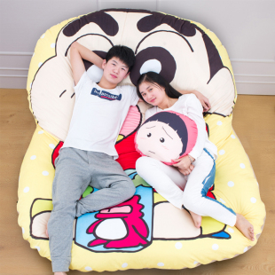 创意懒人沙发床1.8龙猫单人椅双人可爱卡通小沙发卧室榻榻米床垫