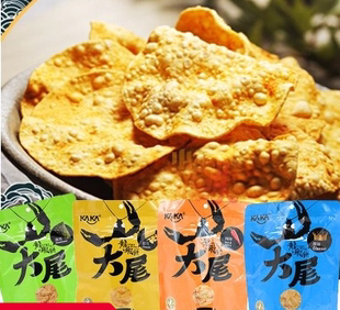 3袋包邮 KAKA咔咔大尾 龙虾饼 30g台湾进口膨化龙虾片休闲零食