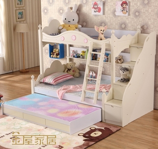 韩式儿童床上下床铺高低床母子床子母床环保双层床1.2/1.5米新款