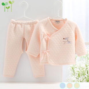 新生婴儿套装女宝宝秋冬装加厚套装 0-1岁3-6个月9童装女童套装潮