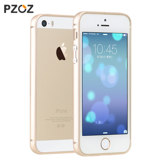 Pzoz iPhone5s金属边框壳苹果五5手机彩色壳ip5s海马扣超薄手机套