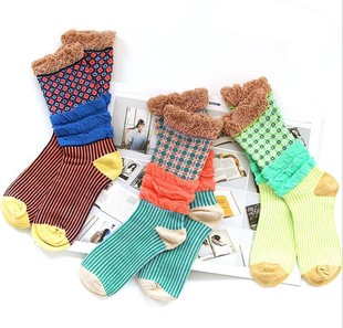 韩国袜子女纯棉中筒袜可爱日系堆堆袜秋季学院风潮流袜糖ptObQa
