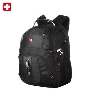 瑞士军刀双肩包男士商务背包高中学生书包户外旅行包15.6寸电脑包