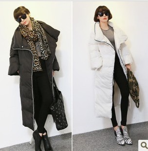 2015冬装韩版女装新款欧美风港味超长款棉衣加厚外套大衣棉服风衣