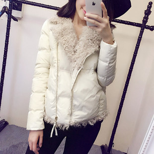 2015冬装新款韩版时尚棉服羊羔毛短款羽绒棉衣大码外套棉袄女潮
