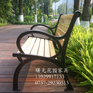 厂家直销高档铸铁户外公园椅实木长椅户外休闲欧式园林铁艺凳