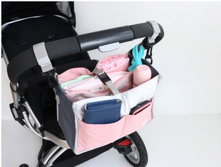 婴儿童推车挂包袋 婴儿床伞车挂钩奶瓶尿布配件置物袋收纳妈咪包