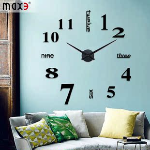 MAX3家居饰品 特色创意超大挂钟客厅背景墙面装饰品立体墙饰挂饰