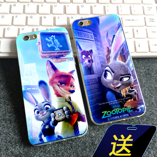 疯狂动物城iphone6plus手机壳苹果6s硅胶狐尼克朱迪兔子judy警官