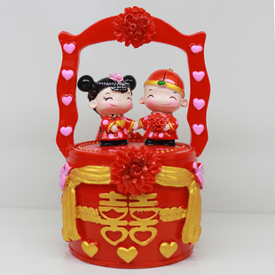 大禹家喜 经典结婚庆礼品家居创意实用摆件红桶首饰盒送老婆