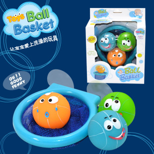 zhitongbaby儿童小球投篮洗澡玩具小球可吸水戏水玩具