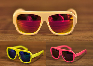 BGWG 2014新款荧光彩色糖果色炫彩镜面反光蛤蟆镜墨镜太阳眼镜