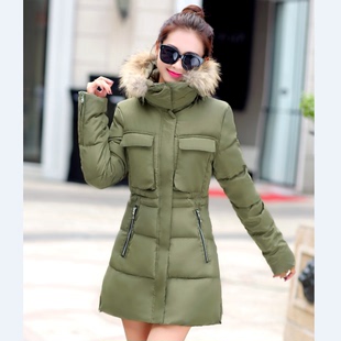 2015冬装新款女装外套棉服女中长款韩版棉衣女修身显瘦加厚棉袄女