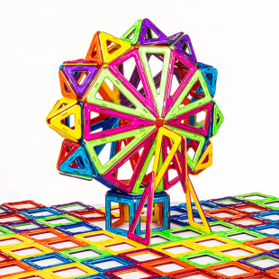 磁力片积木可爱号拼装拼搭百变提拉建构片磁铁磁性益智儿童玩具