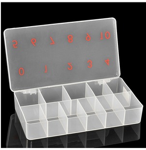 美甲用品工具收纳盒 500片透明甲片盒 半透明空盒 甲片收纳盒