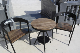 赞！美式LOFT复古做旧餐椅吧台椅铁艺咖啡店椅子创意实木沙发凳子
