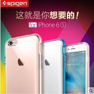 韩国SGP进口苹果iPhone6s手机壳玫瑰金6splus手机壳透明边框硅胶