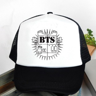 防弹少年团 BTS同款帽子夏天男女韩鸭舌嘻哈网帽棒球帽 多款可选
