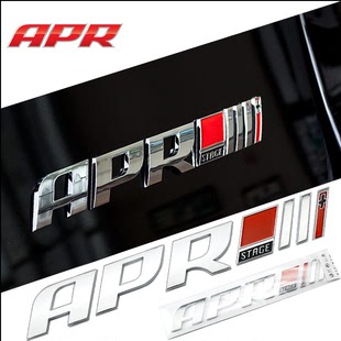 包邮奥迪大众高尔夫6尚酷R20 车贴 APR 程序改装阶段车标 车尾标