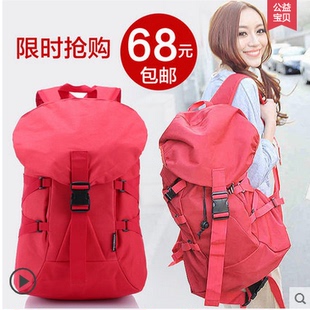 女包水桶双肩包女背包男旅行包旅游学生书包大容量韩版潮包包尼龙