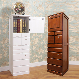 文件柜木质带锁储物柜实木抽屉式收纳柜简约现代角柜整装办公家具