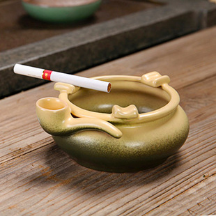 天坤烟灰缸 小烟斗个性创意时尚欧式酒吧居家办公会议陶瓷烟灰缸
