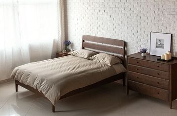 黑胡桃色现代美式卧室家具红橡简约现代实木大床1.5米1.8米实木床