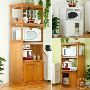 厨房木质餐边柜置物储物收纳碗柜现代简约微波炉架组装备餐柜特价