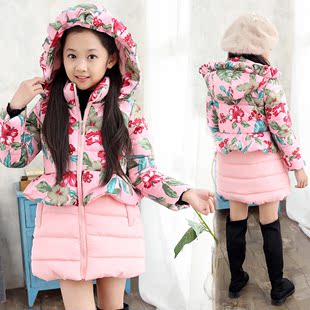 童装女童2015新款冬装儿童棉袄外套5-9-12岁女孩冬季棉衣加厚棉服