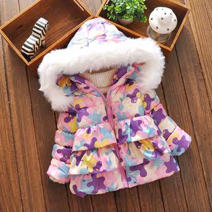 2015新款0冬装1女婴儿童装棉衣加厚2女宝宝外套3-4岁冬季女童棉袄