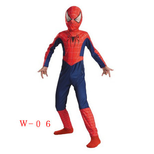 儿童蜘蛛侠表演服超人演出服儿童摄影服圣诞节蜘蛛侠分体服装