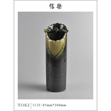 日本进口  信乐烧  花器 花瓶 插花 陶瓷 摆件 复古