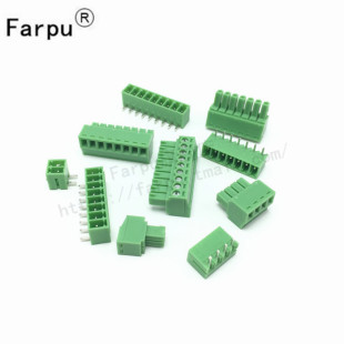 Farpu丨插拔式KF2EDG 3.5MM间距2P/3/4/5/6/7/8-10p直针弯针整套
