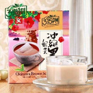 台湾进口零食品3点1刻日月潭冲绳黑糖奶茶100g 三点一刻奶茶粉