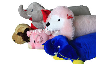 新品特价泰国原装进口儿童乳胶枕可调节高度动物枕玩具枕 1-14岁