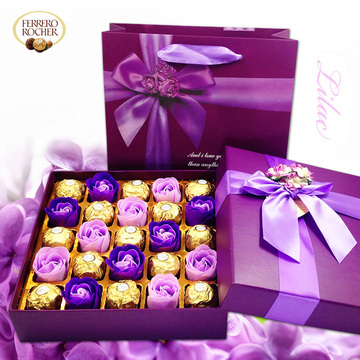 包邮 进口费列罗巧克力DIY玫瑰花礼盒装T3吃的生日情人礼物零食品