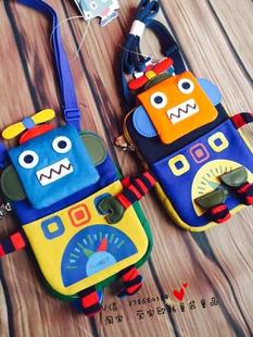韩国正品新款最爱机器人包包之儿童单肩包斜挎包书包亲子包