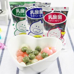 日本进口糖果零食品店八尾浓型乳酸菌糖小吃 酸奶味草莓味抹茶味