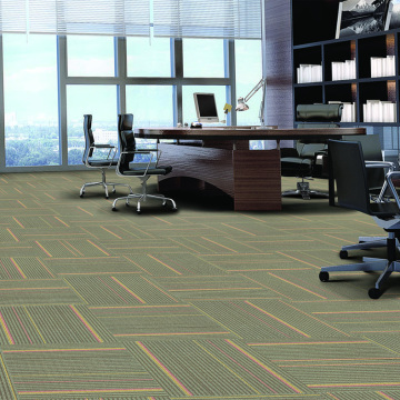 方块地毯满铺写字楼会议室台球室商务加厚PVC拼接条纹办公室地毯