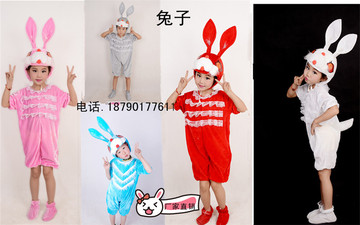 儿童动物服装兔子幼儿兔子舞蹈纱裙民族服体操拉丁爵士服演出服