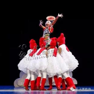 新款元旦春节小荷风采雪孩子雪娃娃舞蹈演出儿童表演雪人公主服装