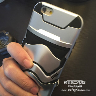 硬男 星球大战3D立体白兵iphone6s plus潮个性创意防摔4.7手机壳